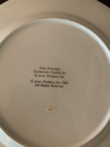 2 Vintage Avon China Plates 10.5" Fine Porcelain Exclusively Watermill 1981