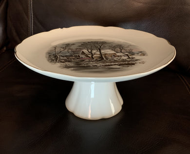 Vintage Avon China Cake Stand Awarded Exclusively to Representatives Watermill