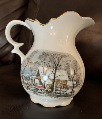 Vintage Avon China Pitcher Awarded Exclusively to Representatives Water Mill