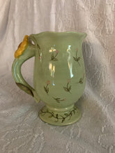 Load image into Gallery viewer, Green Sunflower Ceramic Porcelain Mug Decorative Hand Painted Flowers