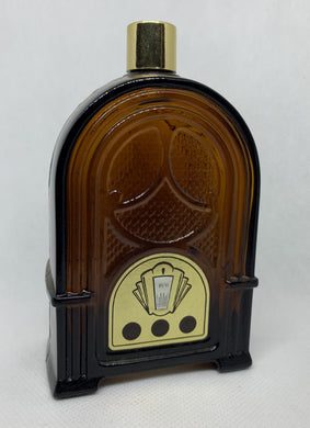 Vintage Avon Old Radio Empty Decanter Bottle Brown Glass