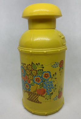 Vintage Avon Field Flowers Hand & Body Cream Lotion Glass Bottle Yellow