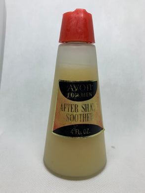 Vintage Avon for Men After Shave Soother Frosted Glass Bottle
