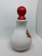 Load image into Gallery viewer, Vintage Avon Strawberries and Cream Bath Foam Milk Glass Bottle Dark Red