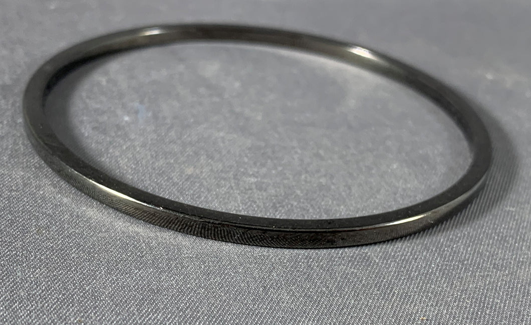 Vintage Monet Dark Gray Bangle Bracelet Thin 2.5 Inch