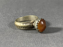 Load image into Gallery viewer, Tibetan Ring Old Carnelian Inlay Silver Metal Jewelry Size 7