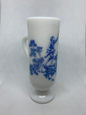 Vintage Avon Demi Cup Blue Milk Glass Bottles