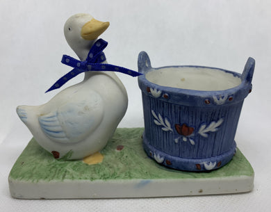 Little Luvkins Porcelain Candle Holder Jasco Taiwan Votive Mother Goose 1987