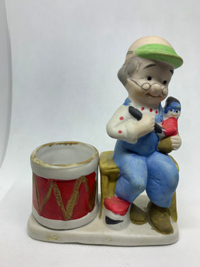 Christmas Luvkins Porcelain Candle Holder Jasco Taiwan Votive 1978