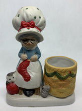 Load image into Gallery viewer, Christmas Luvkins Porcelain Candle Holder Jasco Taiwan Votive 1978