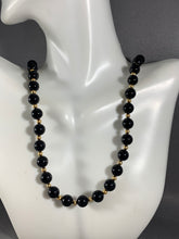 Load image into Gallery viewer, Vintage Black &amp; Gold Tone Necklace 24 Inch