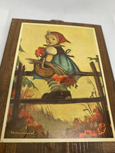 Load image into Gallery viewer, 2 Hummel Figure Pictures Wooden Wall Plaques Vintage Collectible