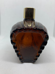 Avon Vintage Brown Glass Head Indian Spicy After Shave Bottle Empty