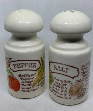 Avon 1980 Salt and Pepper Shakers Vintage Porcelain Empty Vintage
