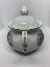 Load image into Gallery viewer, Vintage Avon China Sugar Bowl Two Handles Snowy Winter Water Mill 1977
