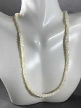 Load image into Gallery viewer, Unique Vintage Necklace White Mother of Pearl Shell Beads Iridescent 16 Inch