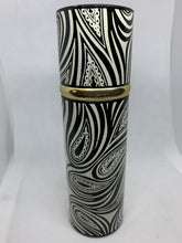 Load image into Gallery viewer, Avon Patterns Cologne Mist Glass Bottle Black and White Paisley Vintage Empty