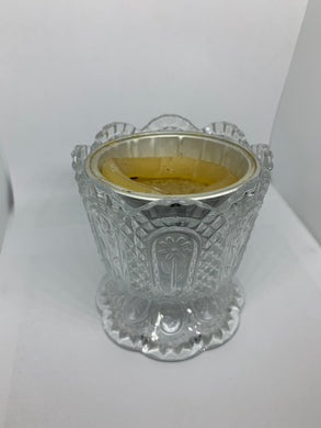 Avon Vintage Crystal Glass Votive Candle Holder Pedestal