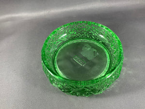 Avon Vintage Translucent Green Glass Dish Bowl 4"