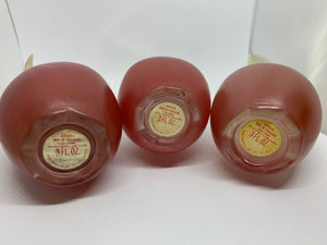 3 Avon Red Apple Bird of Paradise Cologne Vintage Bottles Empty