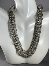 Load image into Gallery viewer, Vintage Silver and Rhinestone Necklace 15 Inch