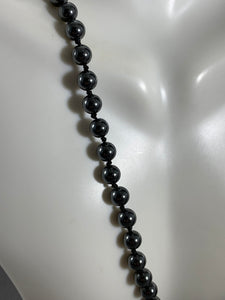 Vintage Necklace Charcoal Gray Hematite Beads 32 Inch