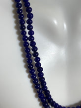 Load image into Gallery viewer, Vintage Blue Opalescent Glass Beads Necklace 34 Inch