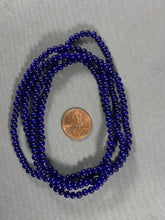 Load image into Gallery viewer, Vintage Blue Opalescent Glass Beads Necklace 34 Inch