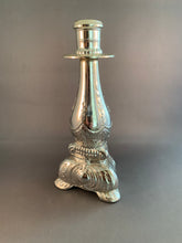 Load image into Gallery viewer, Avon Silver Candlestick Moonwind Cologne Decanter Glass Bottle Empty