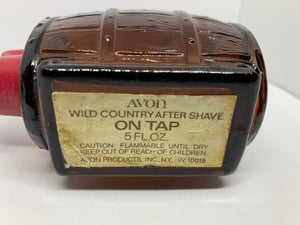 Avon On Tap Wild Country After Shave Vintage Brown Bottle Empty