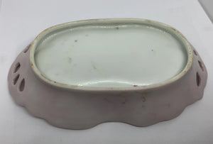 Pink Floral Candy Dish Henderson Ceramic Pottery