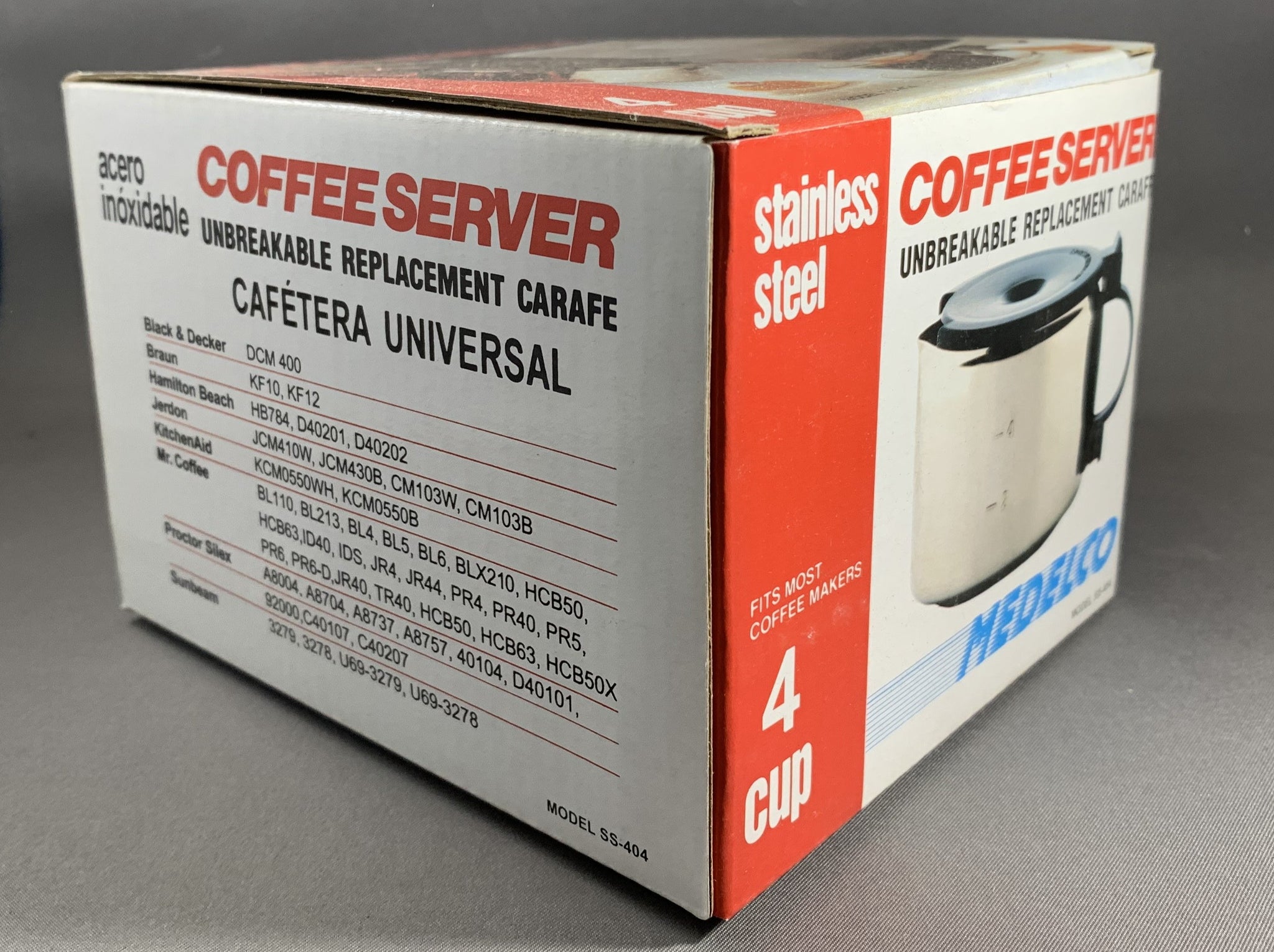 Coffee Server Stainless Steel Medelco Unbreakable Replacement Carafe 4 –  Stews New-n-Used