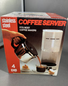 Coffee Server Stainless Steel Medelco Unbreakable Replacement Carafe 4 Cup