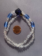 Load image into Gallery viewer, Vintage Necklace Translucent and Blue Glass Beads 16 Inch