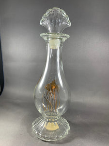 Vintage Avon Glass Flower Bud Vase Sea Fantasy Bottle Empty with Stopper