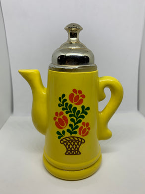 Avon Koffee Klatch Foaming Bath Oil Yellow Glass Bottles Vintage