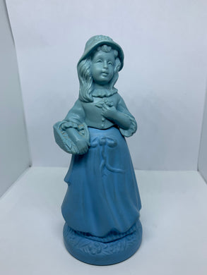 Avon Little Girl Blue Somewhere Cologne Glass Bottles Vintage Full
