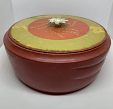 Load image into Gallery viewer, Avon Vintage Persian Wood Beauty Dust Container Empty Red