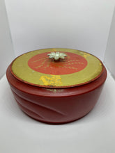 Load image into Gallery viewer, Avon Vintage Persian Wood Beauty Dust Container Empty Red