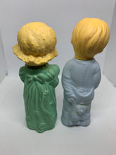 Load image into Gallery viewer, 2 Avon Little Dream Girl Bedtime Boy Cologne Glass Bottles Vintage Empty