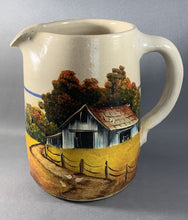 Load image into Gallery viewer, Hand Painted Pitcher Barn Farm with Chickens