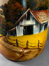 Load image into Gallery viewer, Hand Painted Pitcher Barn Farm with Chickens