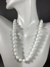 Load image into Gallery viewer, Vintage Child&#39;s Necklace White Faceted Glass Beads 13-15 Inch