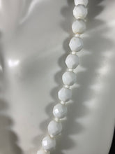 Load image into Gallery viewer, Vintage Child&#39;s Necklace White Faceted Glass Beads 13-15 Inch