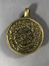 Load image into Gallery viewer, Tibetan Pendant Zodiac Calendar Double Dorje Brass Metal