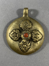 Load image into Gallery viewer, Tibetan Pendant Zodiac Calendar Double Dorje Brass Metal