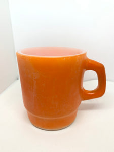Fire King Mug Anchor Hocking Ware Glass Orange
