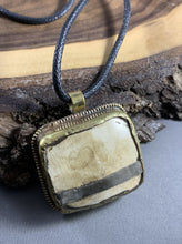 Load image into Gallery viewer, Tibetan Necklace Old Conch Shell Pendant Brass Repousse