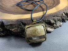 Load image into Gallery viewer, Tibetan Necklace Old Conch Shell Pendant Brass Repousse