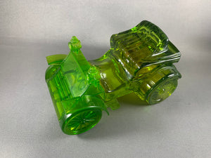 Avon Tai Winds After Shave Glass Bottle Green Veteran Car 1902 Vintage Full